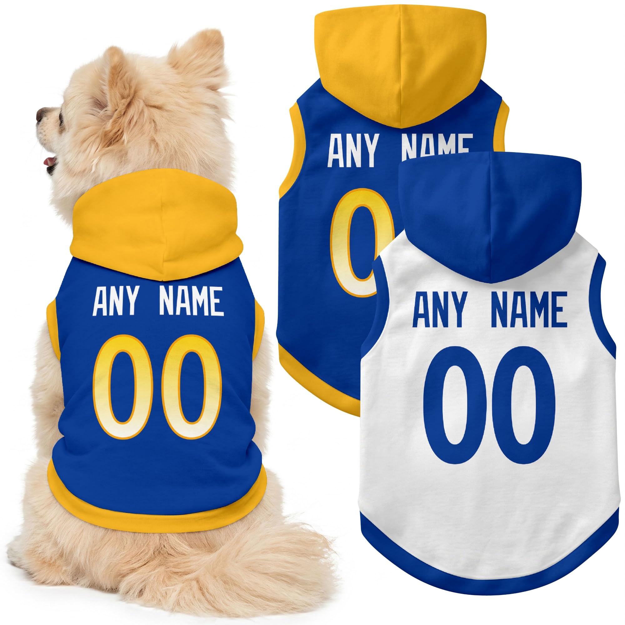 Los Angeles R Dog Clothes Custom Jersey Style Dog Hoodie for Pet