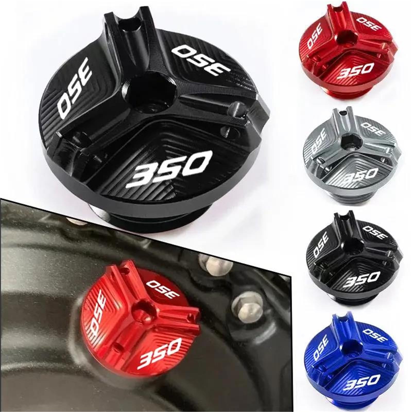Motociclette Accessori Accessori Moto CNC Spina Olio Motore Tappo Per HONDA FORZA 350 NSS350 2018-2025 2019 2020 2026(Red)