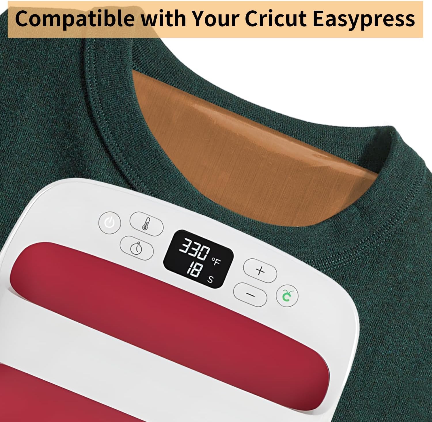 Heat Press Pillow, 12x12 Inch Teflon Heat Pressing Transfer Pillow Mat for Cricut Easypress Sublimation Vinyl Projects (12''x12'', Coffee)