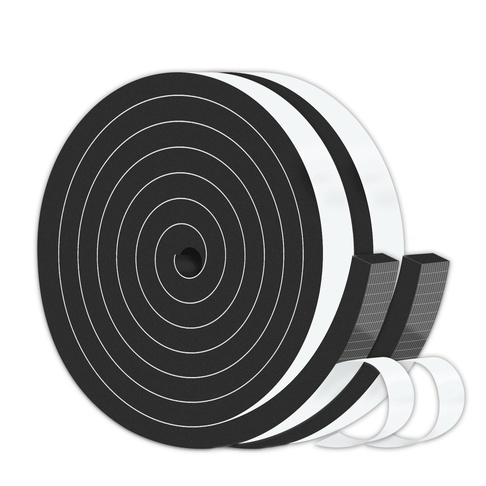 Weather Stripping,High Density CR,Reduce Noise,3/4 in x 1/2 in x 13Ft