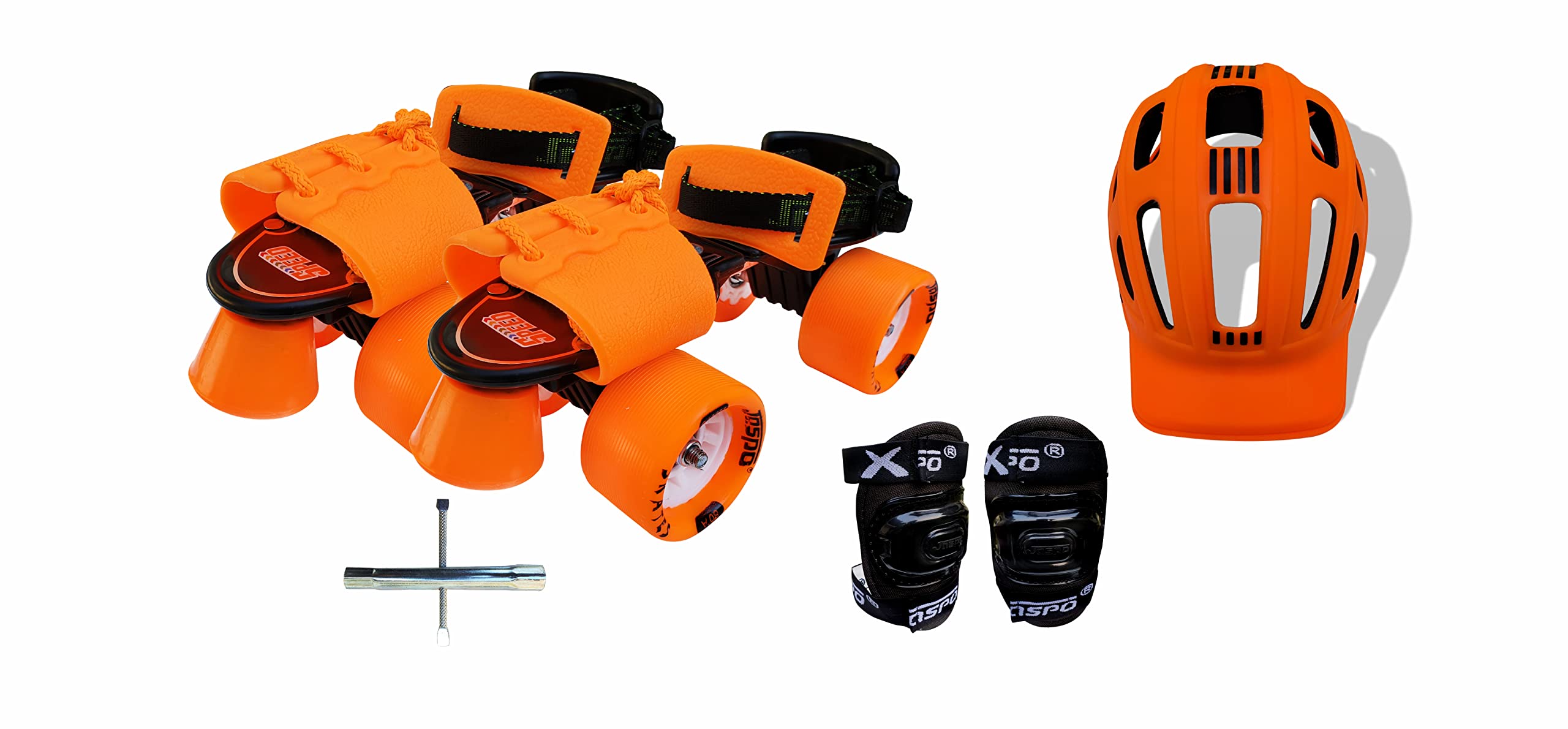 Jaspo Pacer Senior Adjustable Skates Combo (Skates+Helmet+Knee pad+Speed &Size Adjustable Key) Suitable for Age 6 to 14 Years (Speed Lover ECO) (B01IF21VGQ) Amazon Price History, Amazon Price Tracker