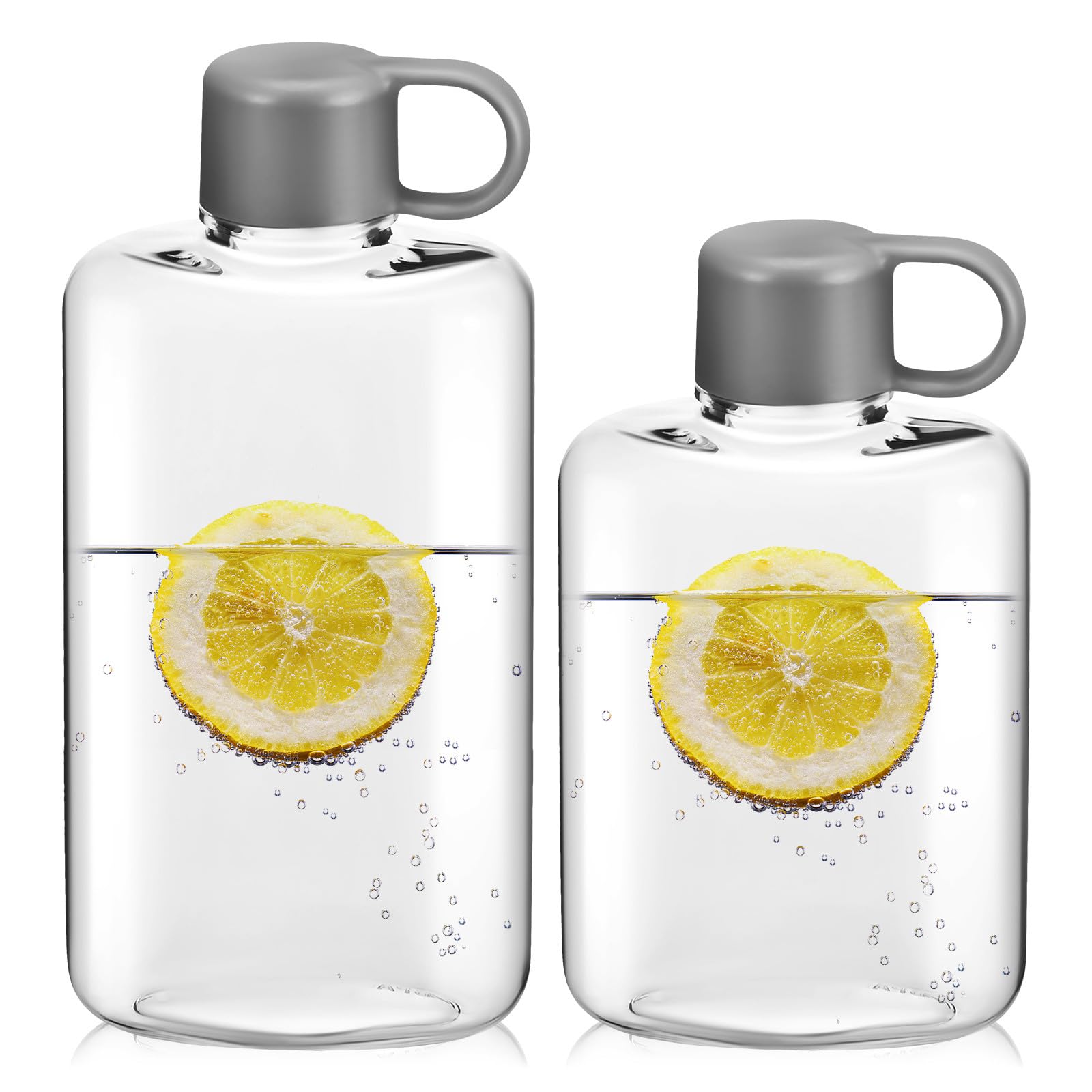Flache Wasserflasche 360ml 500ml aus Bpa Freiem Material mit Tragegriff Tragbare Camping und Outdoor Trinkflasche für Wandern Reisen und Alltag