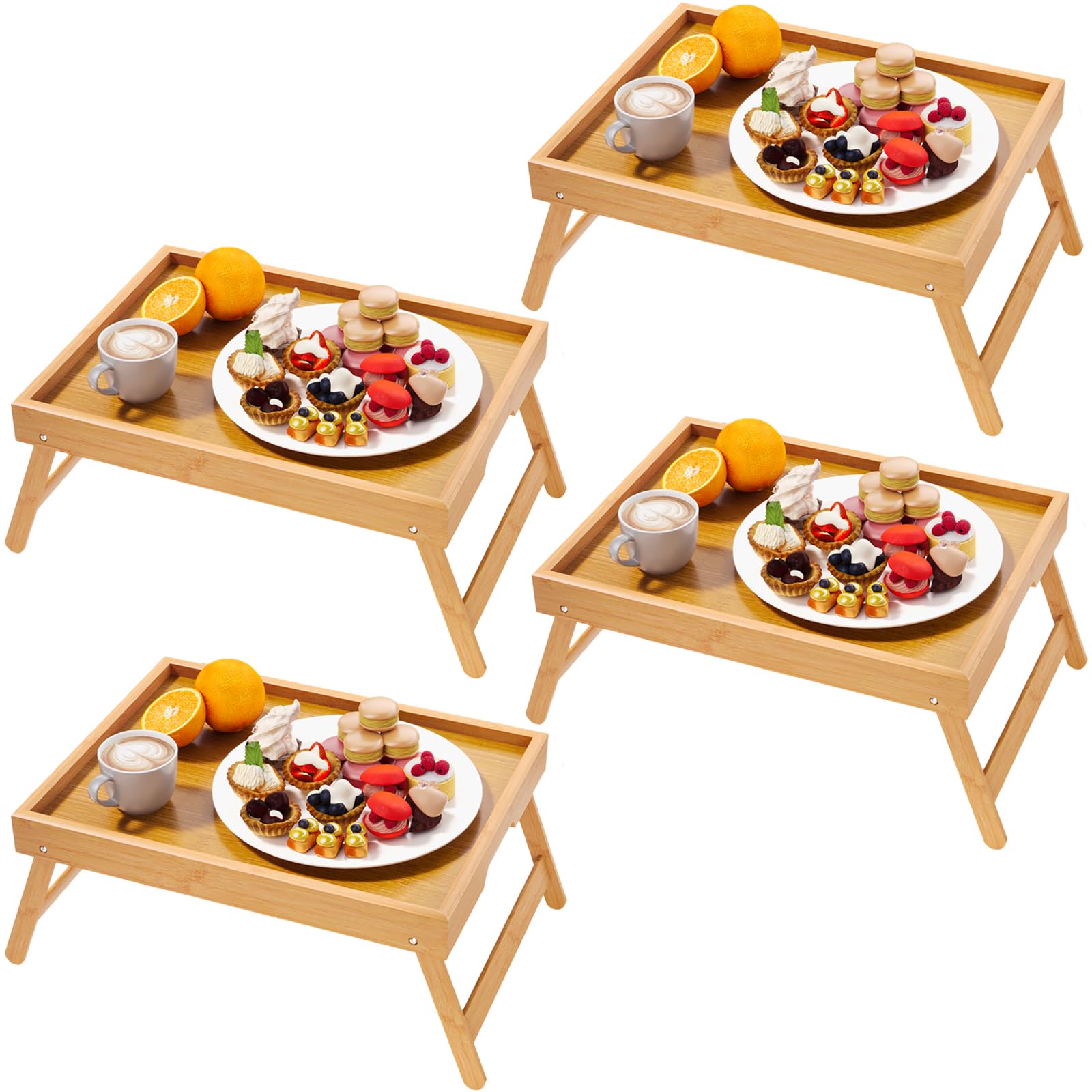 Bamboo Bed Tray Tables - 2 Pack -12