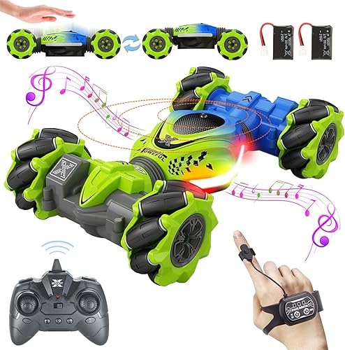 TIOYOTY Gesture RC Car, auto de acrobacias de deriva de alta velocidad 4WD, sensor de reloj de gravedad de control remoto de 2.4 GHz, giro giratorio