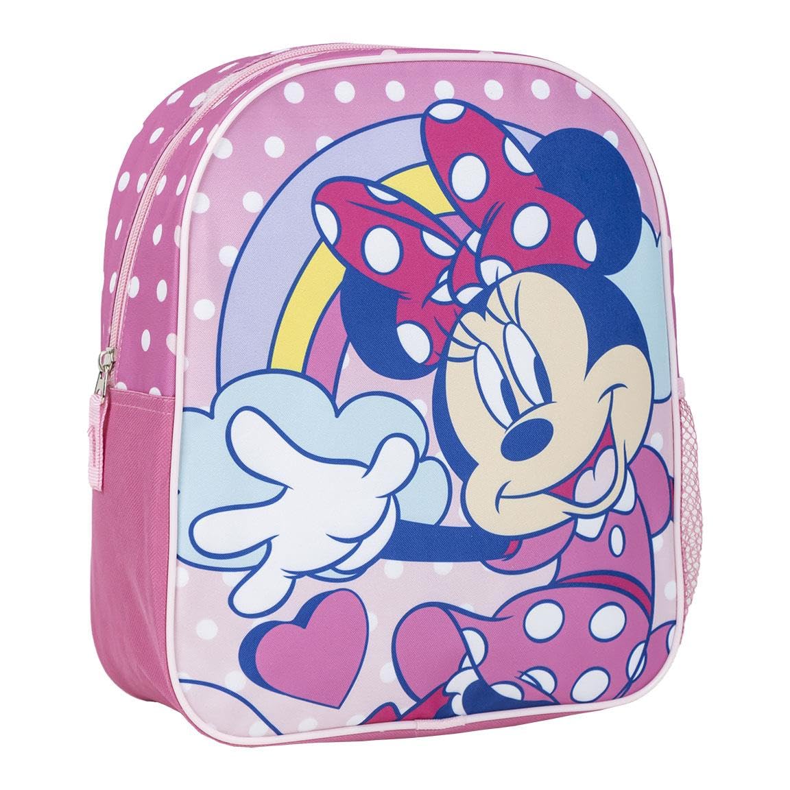 CERDÁ LIFE'S LITTLE MOMENTS Mochila Infantil Escolar de Minnie Mouse - Color Rosa - 25x20x29 cm - Fabricada en Poliéster - Con Cierre de Cremallera - Estampado de Minnie - Producto Original Diseñado en España