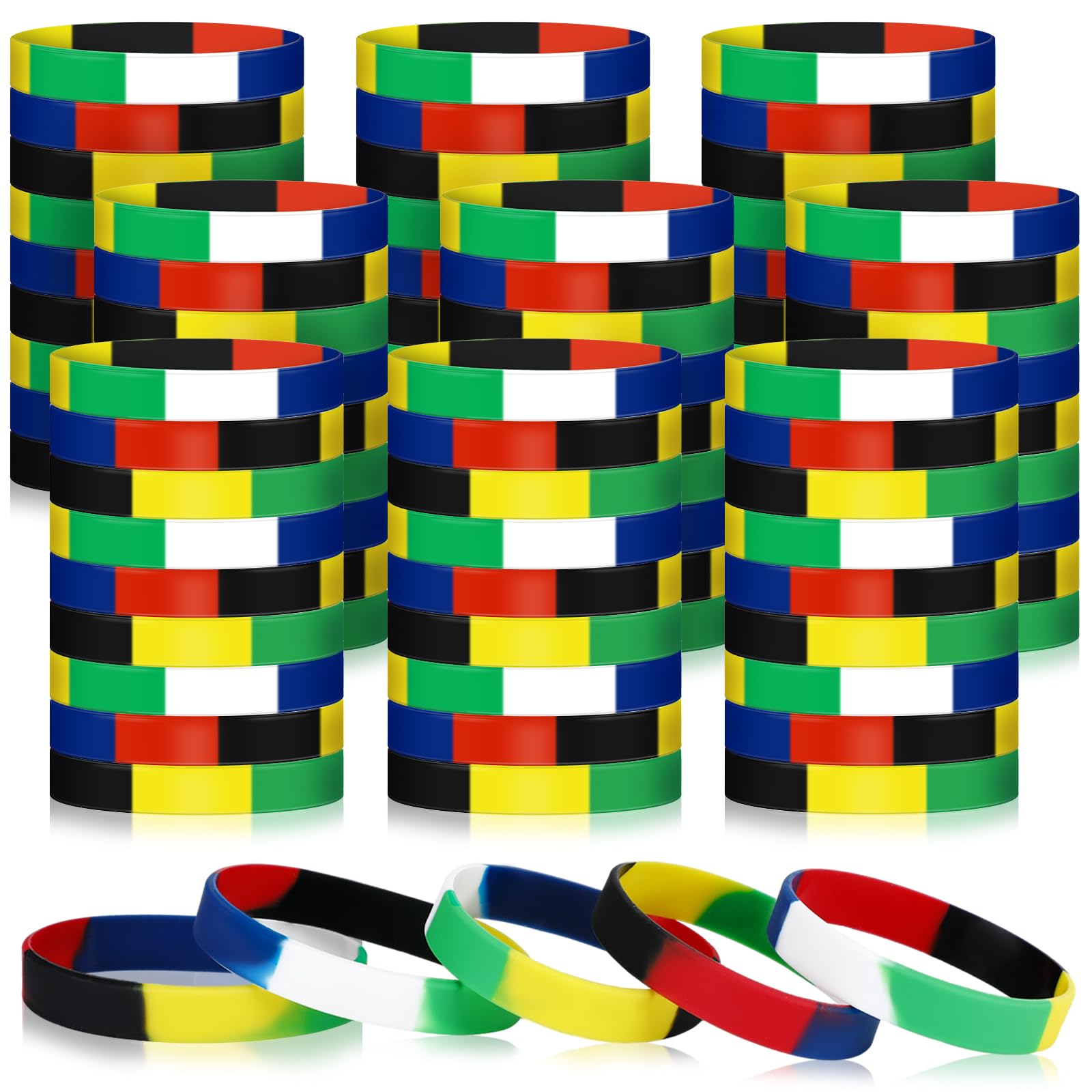 Halloscume 200 Pcs Salvation Bracelet Plan of Salvation Wristband Gospel Wordless Silicone Christian Jesus Bible Bracelet