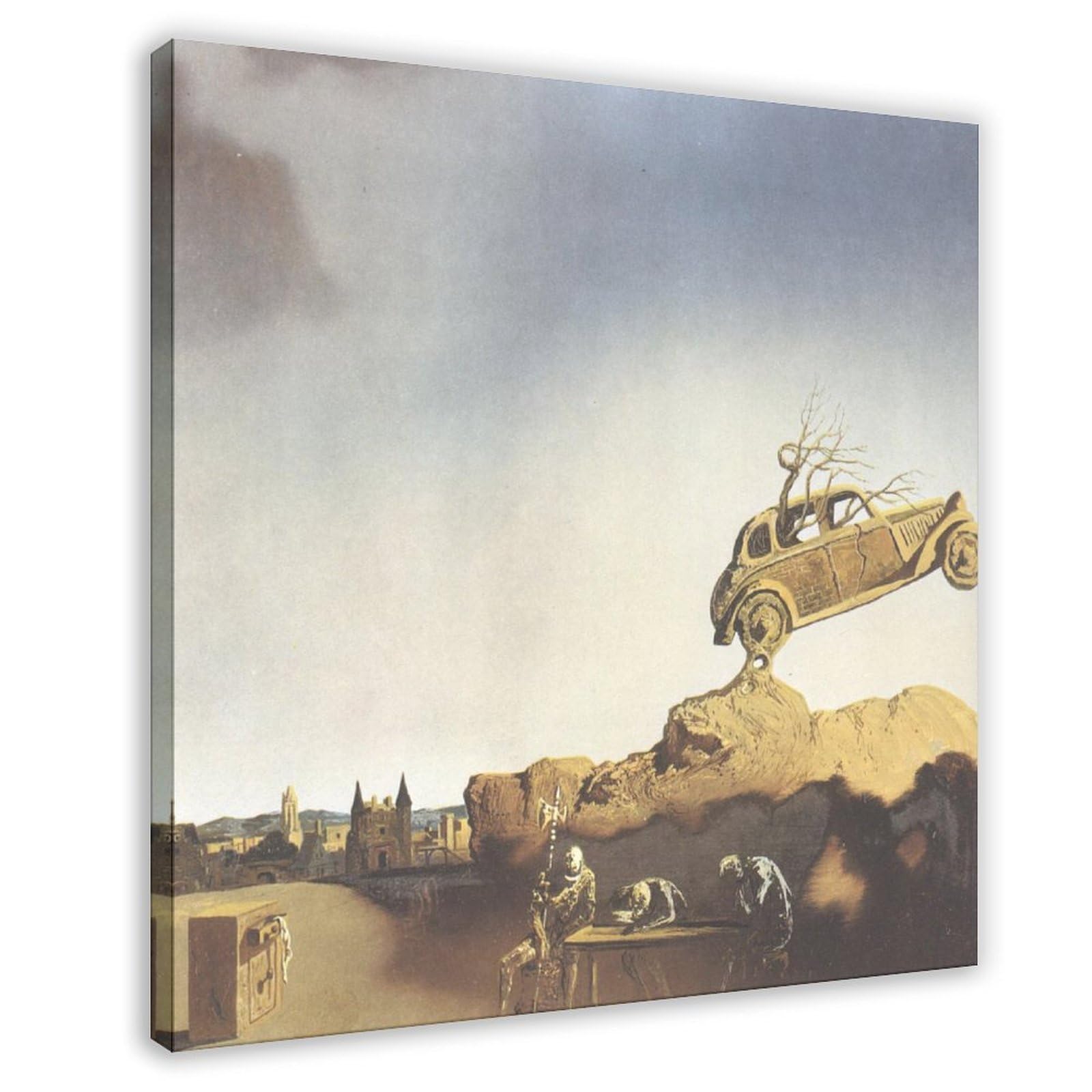 WCYB Apparition of The Town of Delft by Salvador Dali Posters Prints Canvas Deco Paintings Wall Art Frame 28" L X 28" W
