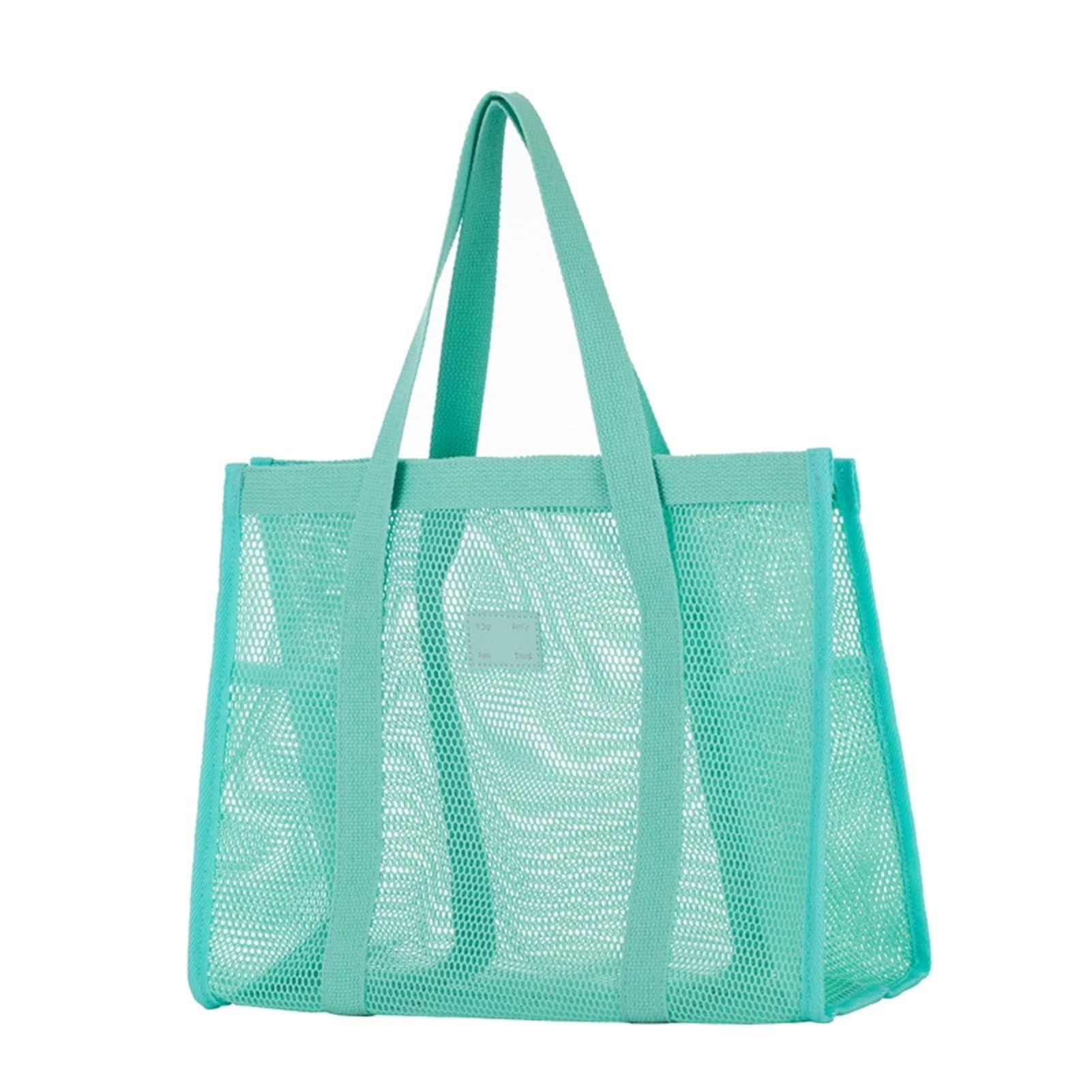 matumou Mesh Beach, Lightweight Large Capacity Storage, Hollow-Out Quick Drain Ultra Light Tote for Travel Toiletry