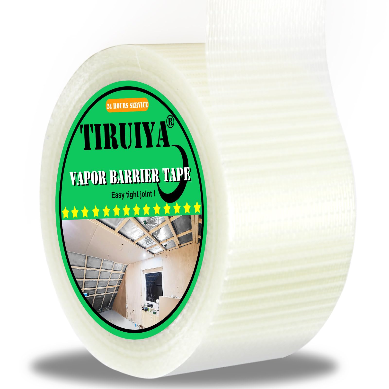 Tiruiya Klebeband für Dampfsperre, Hohe Klebkraft Unterspannbahn Klebeband, Dampfbremse Band zur Verklebung von Dachunterspannbahn oder Dampfbremsfolie, Dachfolie (5cm x 25m x 1 rolle)