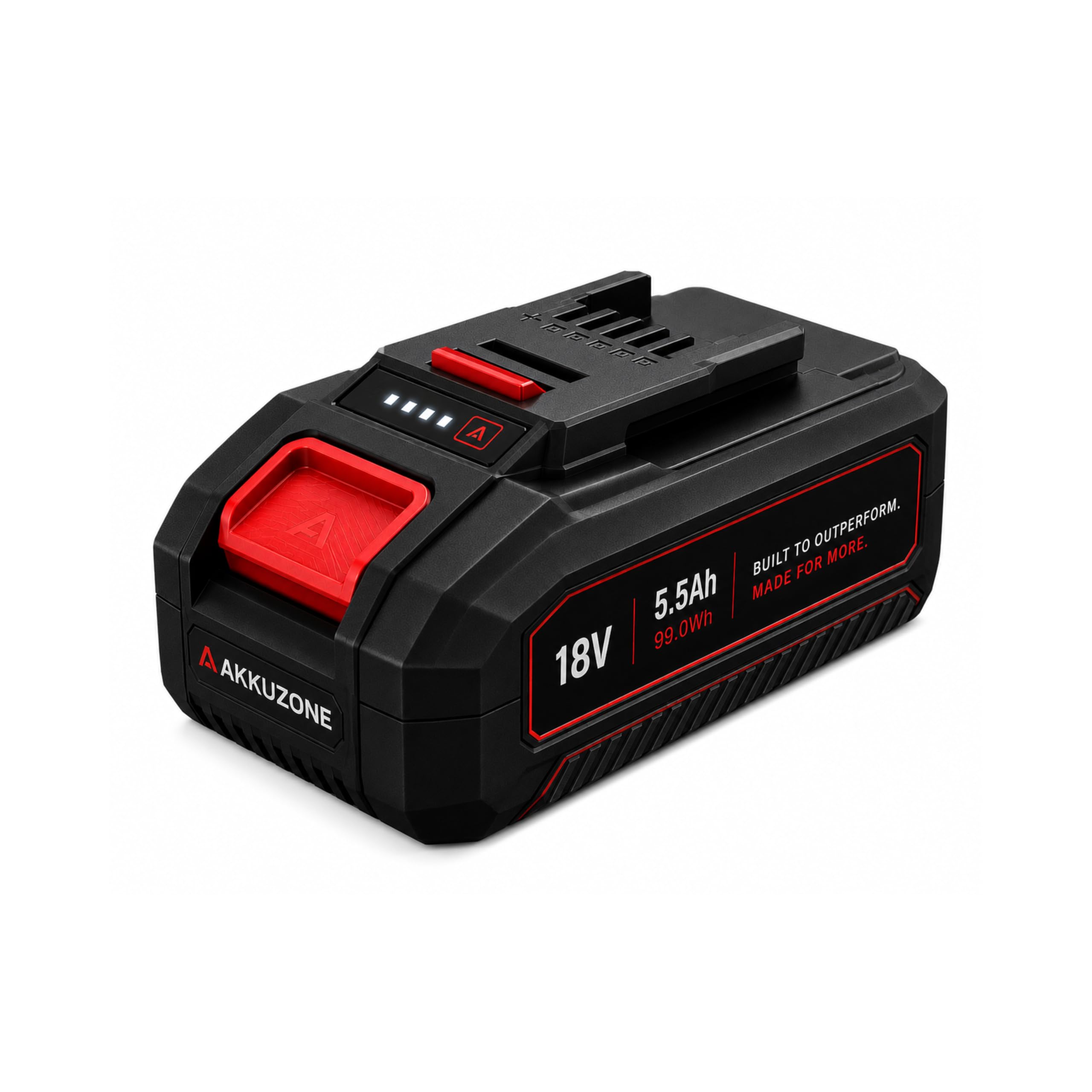 Batteria da 18 V 5,5 Ah compatibile con Einhell Power X-Change, batteria agli ioni di litio ad alte prestazioni con indicatore LED dello stato di carica, batteria di ricambio per utensili elettrici da