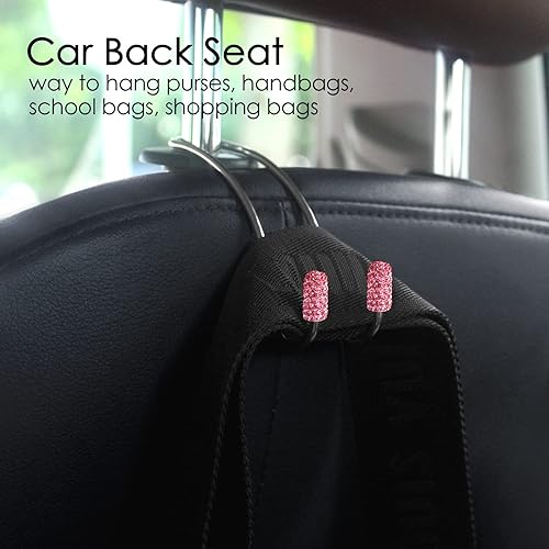 Miniatura 29 de Ganchos organizadores para reposacabezas de asiento de automóvil, organizadores de bolsas, organizador de bolsas y colgador, ganchos de asiento