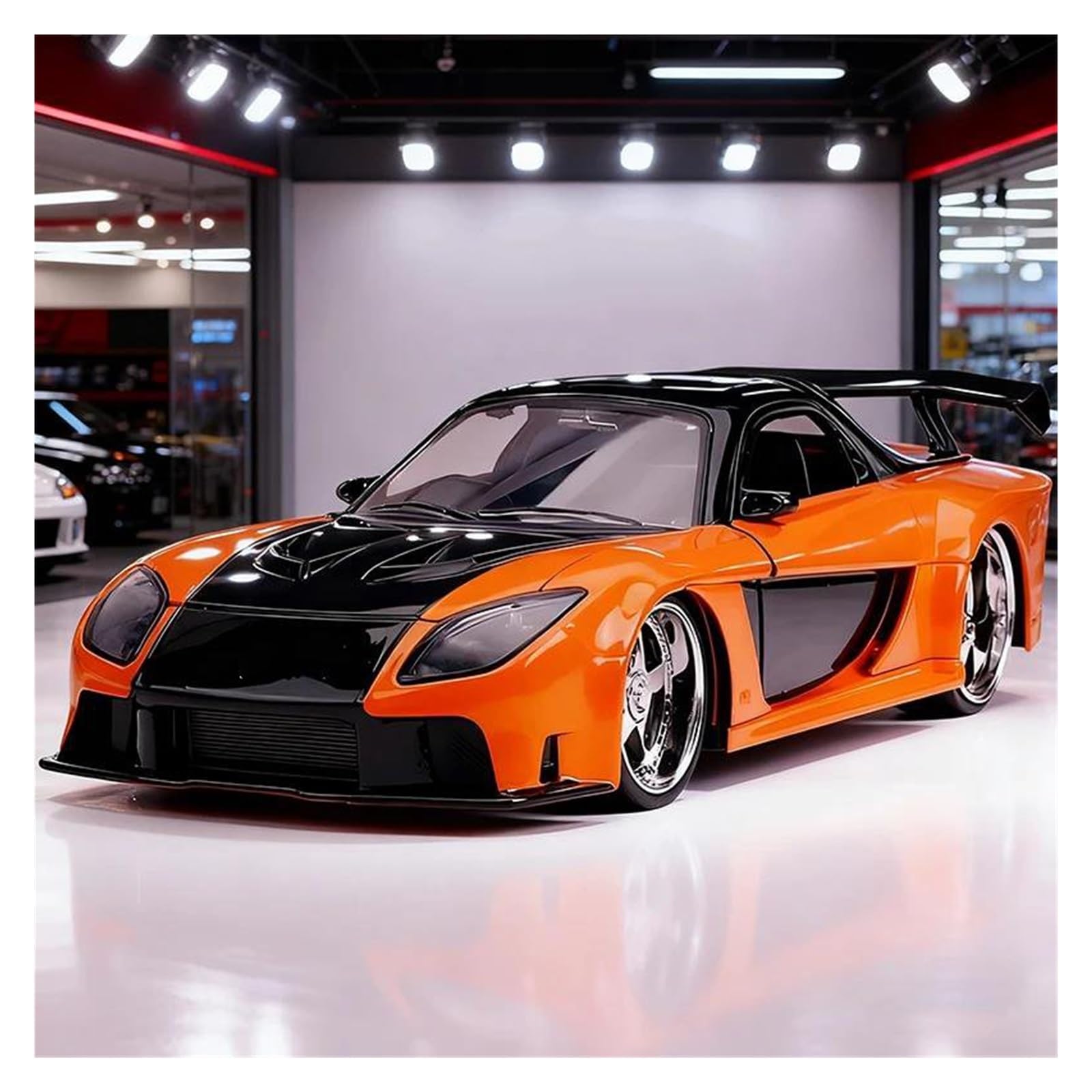 Btwodian Scale Model Car For Mazda RX7 Diecast Model Car