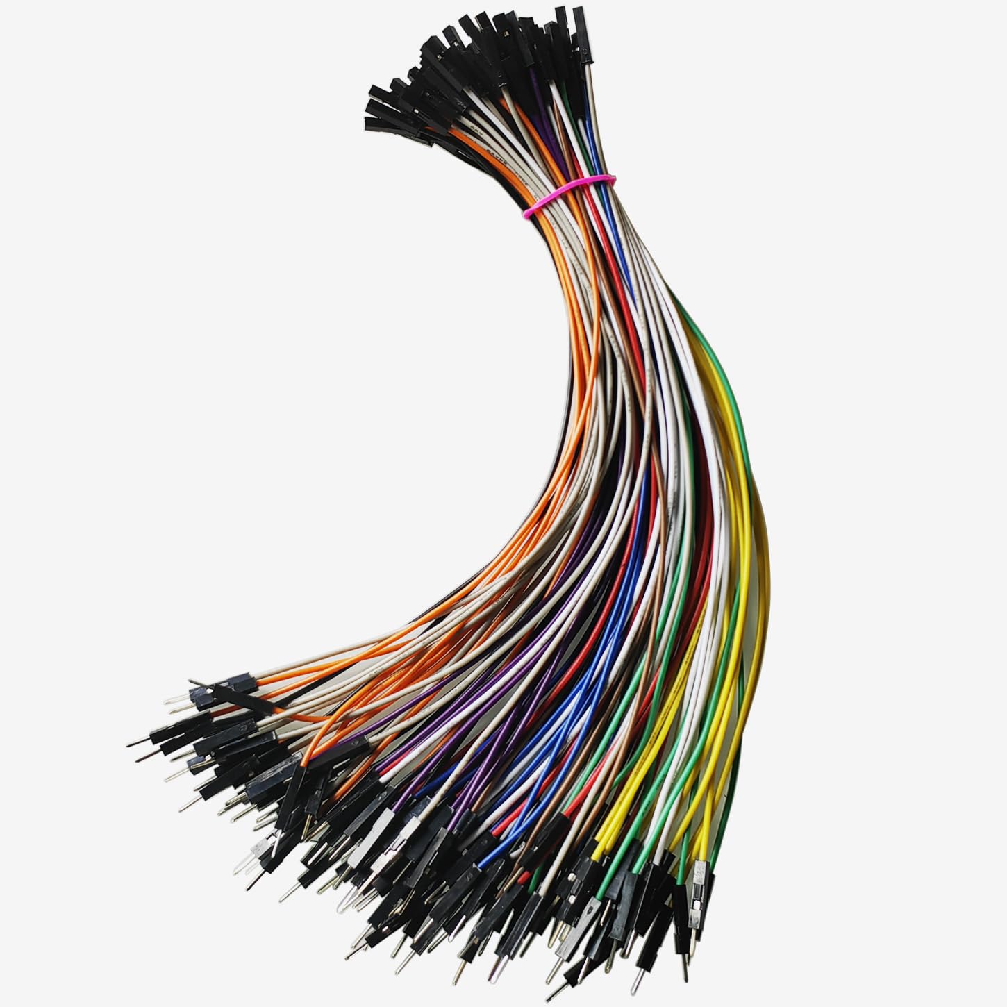 GTIWUNG 100 sztuk mostków wtykowych typu Jumper Wire, płytka wtykowa, 20 cm męski kabel żeński, 24AWG, mostki druciane do płyt Arduino i Raspberry Pi, 10 kolorów, po 10 sztuk