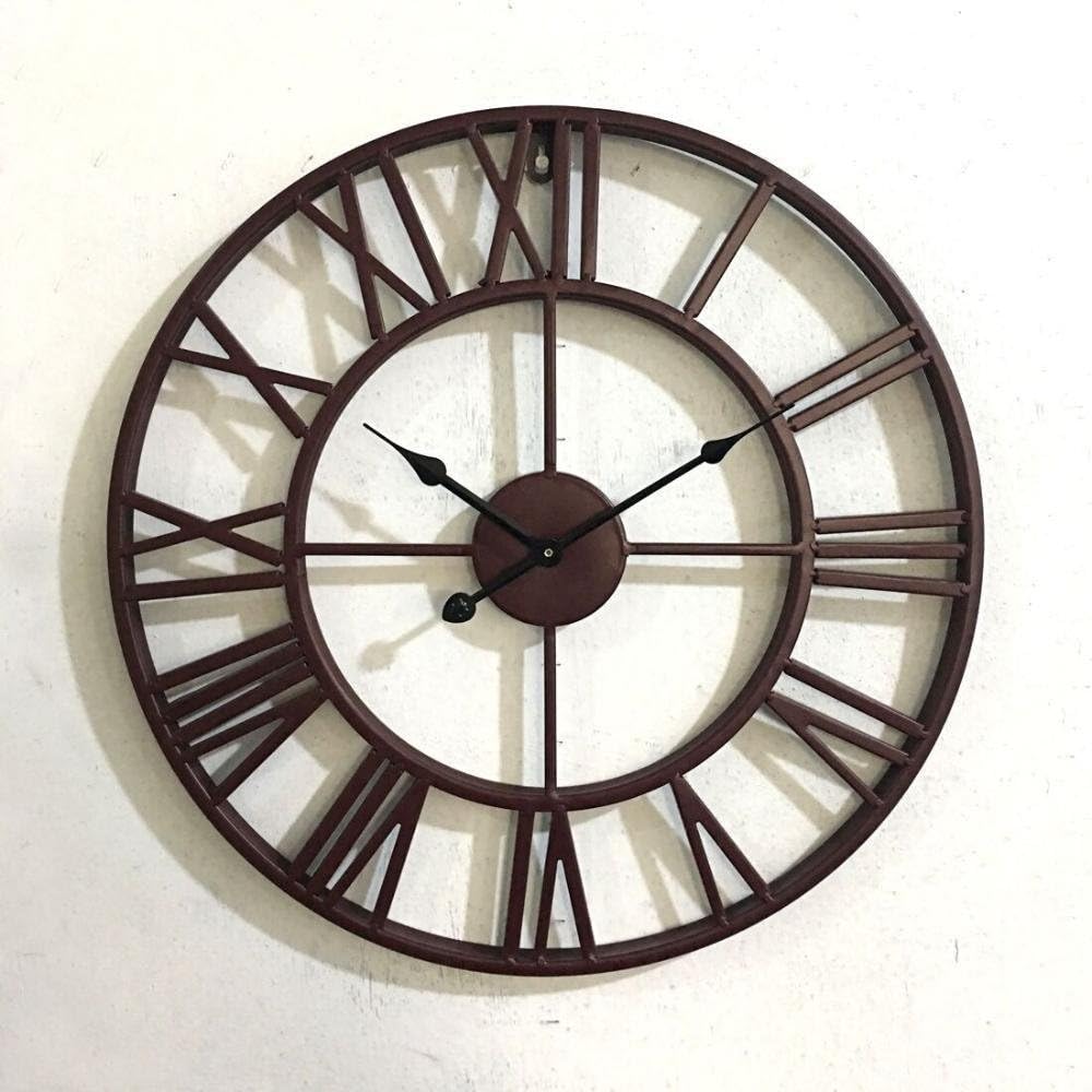 Wall Clocks Wall Clock round hollow big wall clock metal wall clock 20 inches