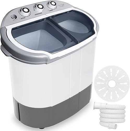 Lavadora y secadora compacta para el hogar mini lavadora portátil 2 en 1 bañeras dobles capacidad de 11 libras 110 V ciclo de giro con manguera
