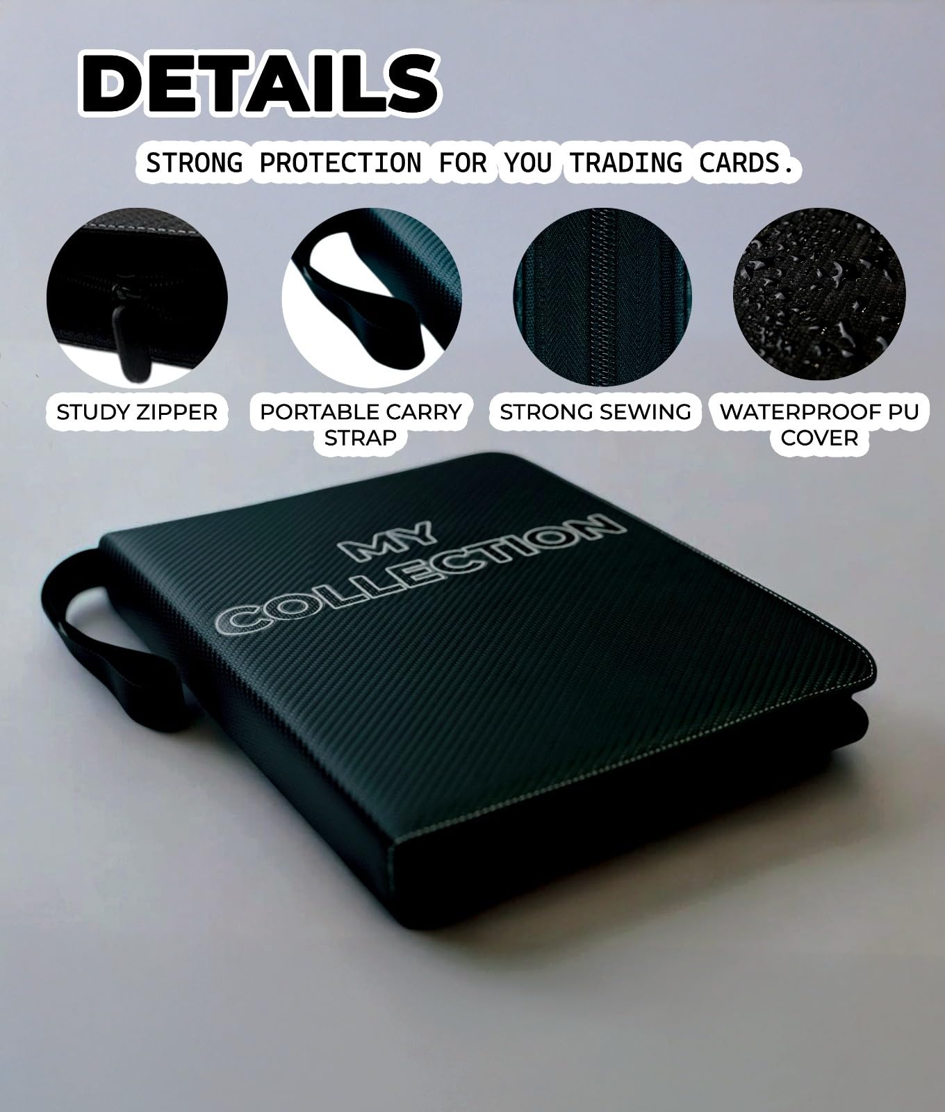 KGML 720 Card Pockets, Trading Card Binder, 40 Pages, WATERPROOF, Collection, Unique Design, Top Loader Binder, Card Binder, Sports Cards, Baseball Cards, MTG, TCG Binder