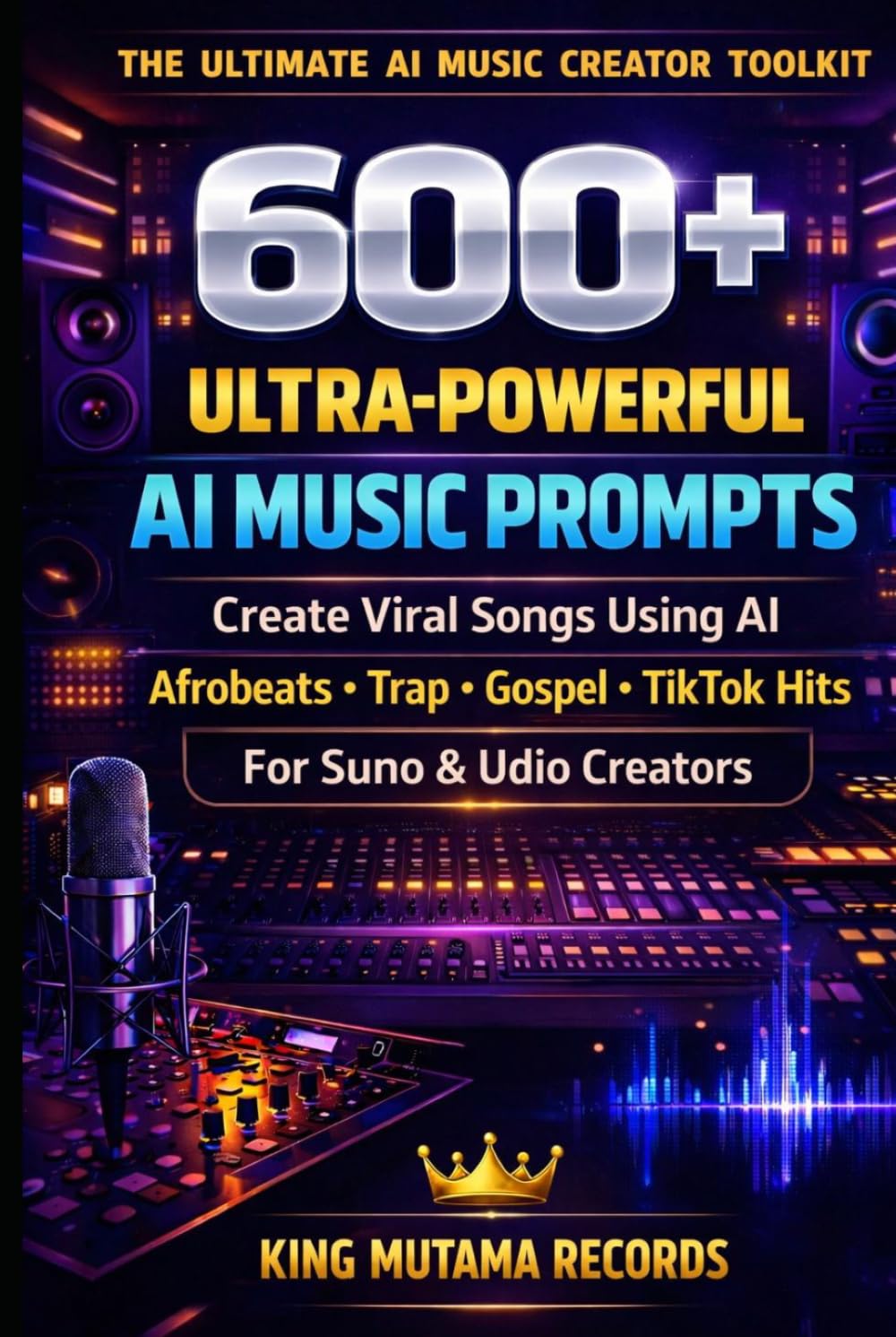 600+ ULTRA-POWERFUL AI MUSIC PROMPTS: Create Viral Songs, Build Hit Music Fast, and Master AI Music Creation Like a Pro