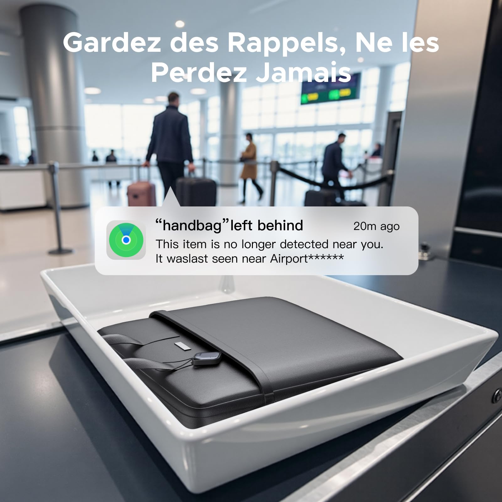 UGREEN FineTrack Tag Traceur Fonctionne avec Find My (iOS Uniquement) Chargement USB C Localisateur d'Objets Bluetooth pour Clés Valises Portefeuilles Wallet Bagages Sacs avec Câble USB C Lot de 4