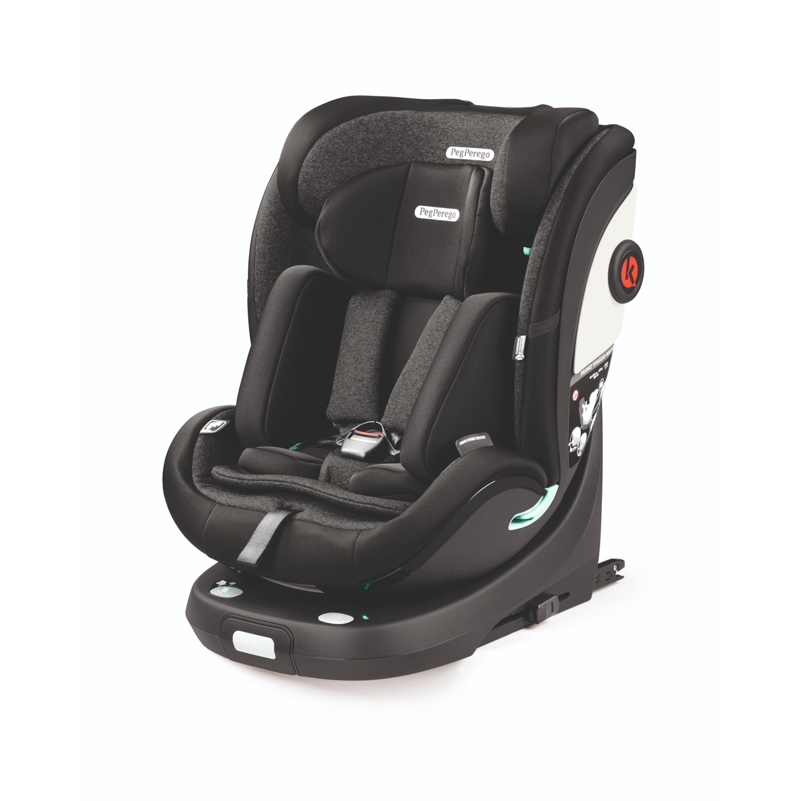 Peg Perego Primo Viaggio 360 EVO Silla de Coche Evolutiva All-In-One con ISOFIX, Giratoria, Reclinable, para Niños desde el nacimiento hasta 150 cm (0-12 años), 0-36 kg, Planet