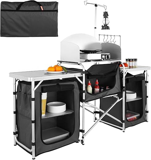 VEVOR Folding Outdoor Cooking Kitchen Table