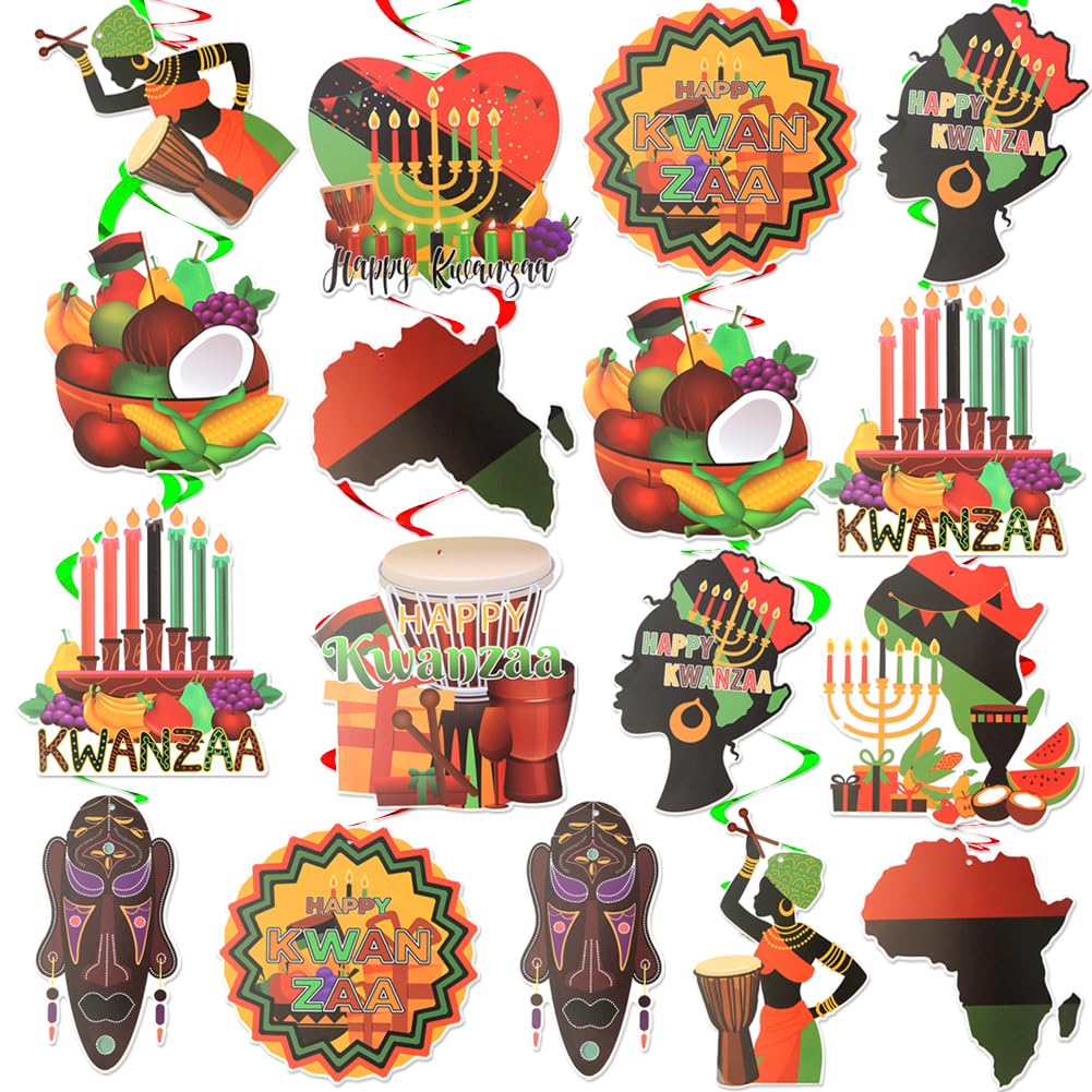 Décoration Kwanzaa lot de 48 suspendus de table pour animer vos réunions de famille et fêtes