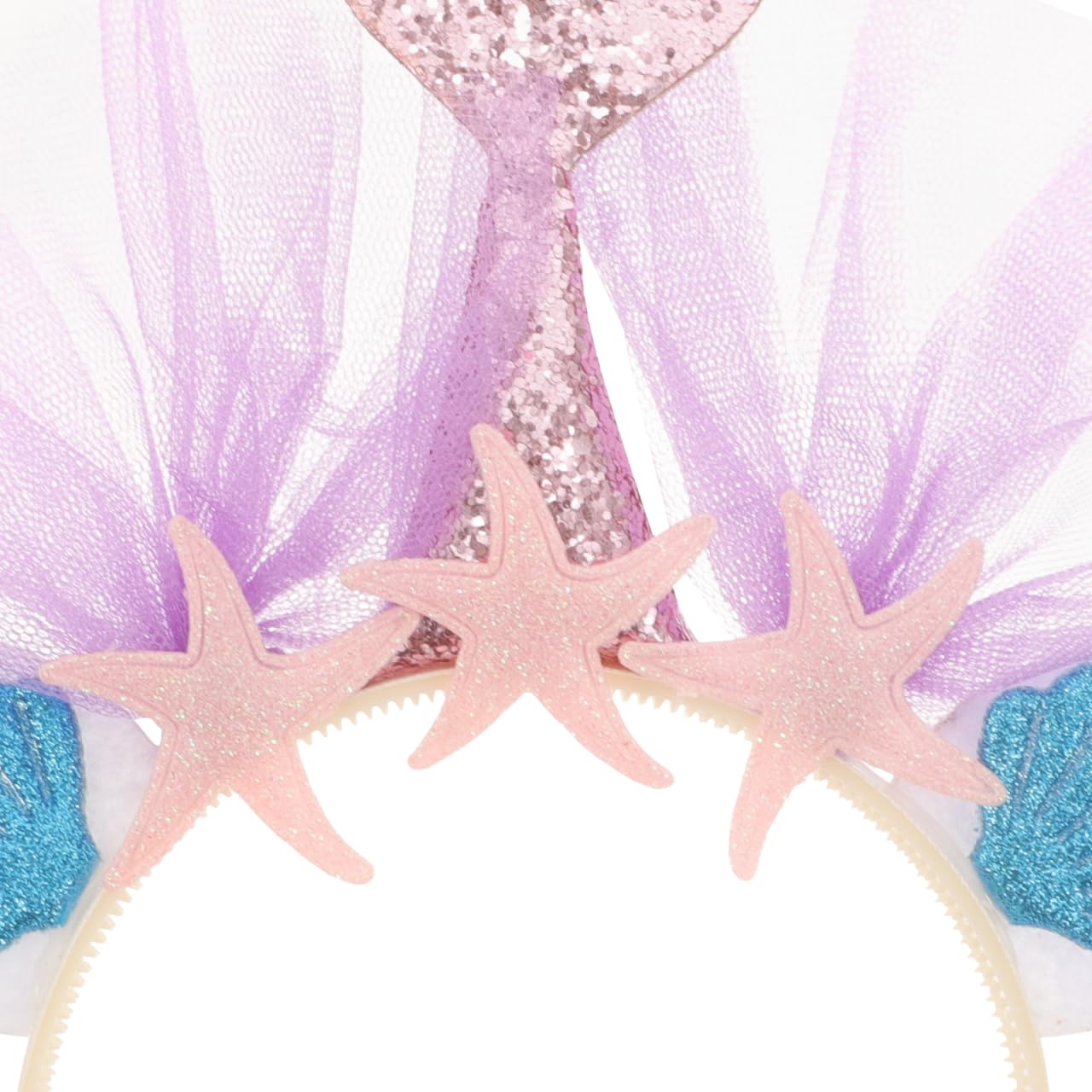 Fascia per capelli con Glitter arcobaleno per bambini fascia con nuvole lucide p