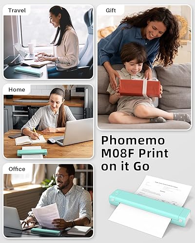 Miniatura 5 de Phomemo M08F Portable Printer 85 x 11 US Letter Mobile Compact PrinterBluetooth Thermal Printer Compatible with Android iOS  Laptop Portable