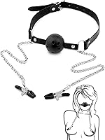 Vista 10 de BDSM - Bozales de boca sexual BDSM, tapón de boca abierta para adultos, correa ajustable para parejas, restricciones de bondage