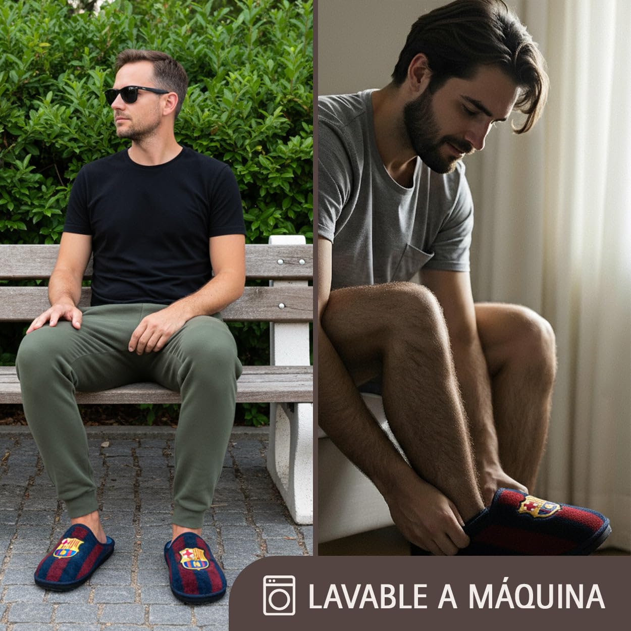 MARPEN SLIPPERS Dogo Rayas Barcelona PantuflasUnisex adulto