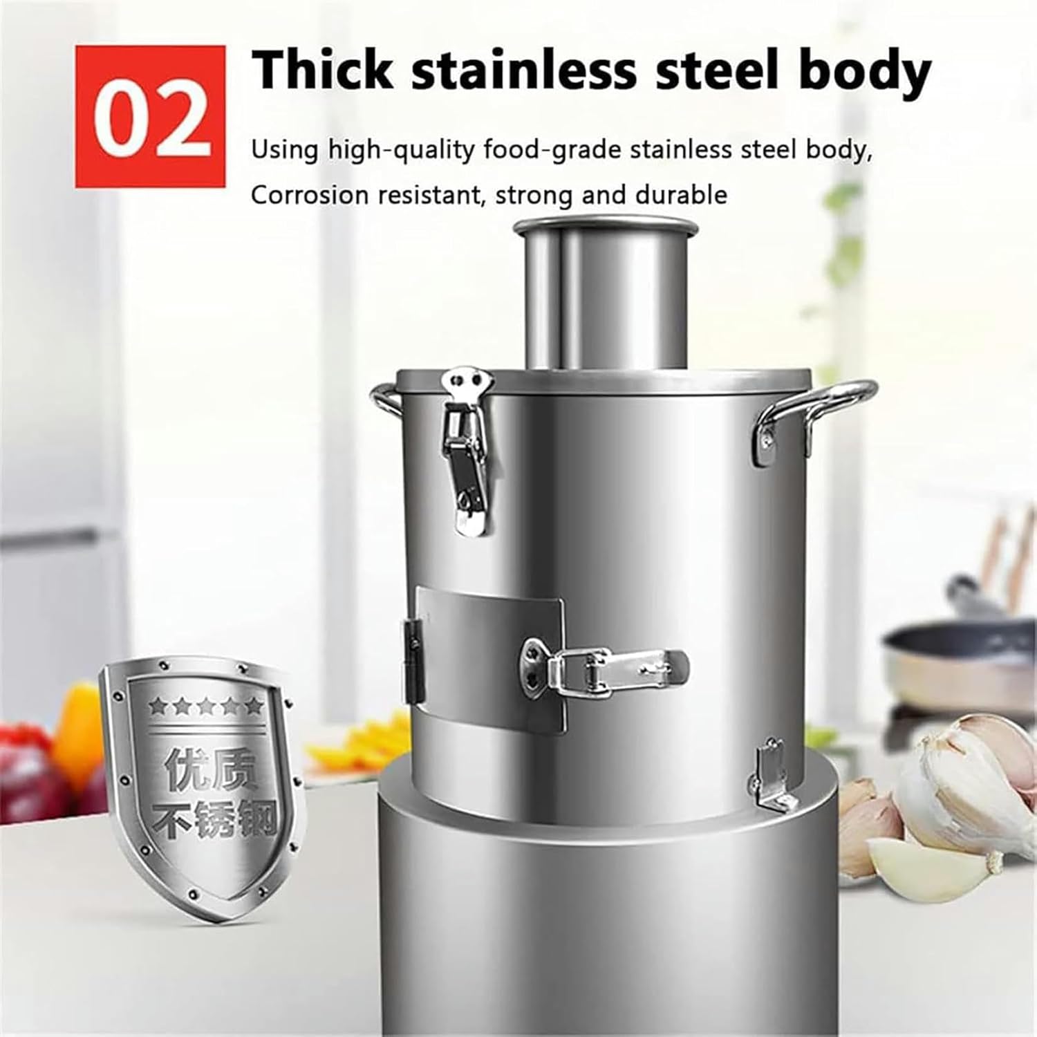 Electric Garlic Peeler Machine 200W Automatic Garlic Peeler, Whole Peeled Garlic, for Restaurants, Barbecue, Shops