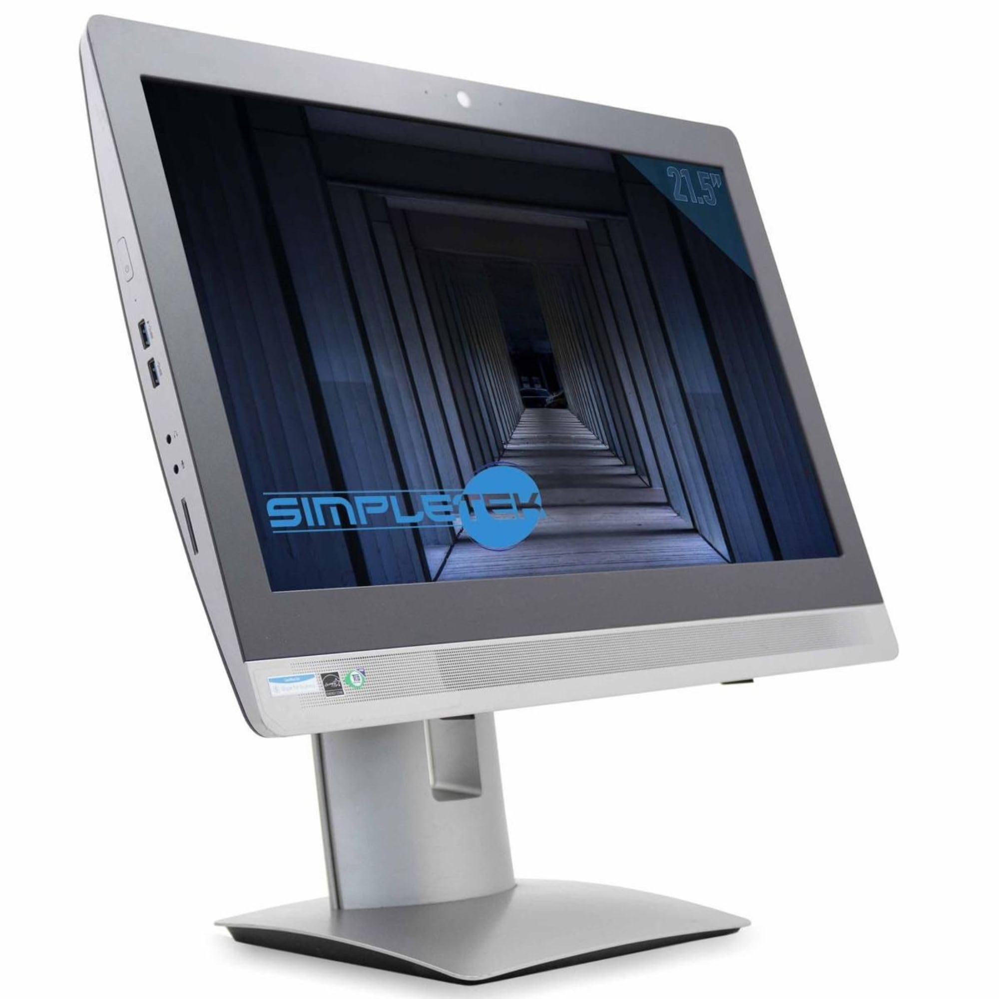 SIMPLETEK - All in One 21,5" i3 16GB 120GB Windows 11 Pro | DVD-RW | kit mouse e tastiera wireless | compatibile con VESA (Ricondizionato)