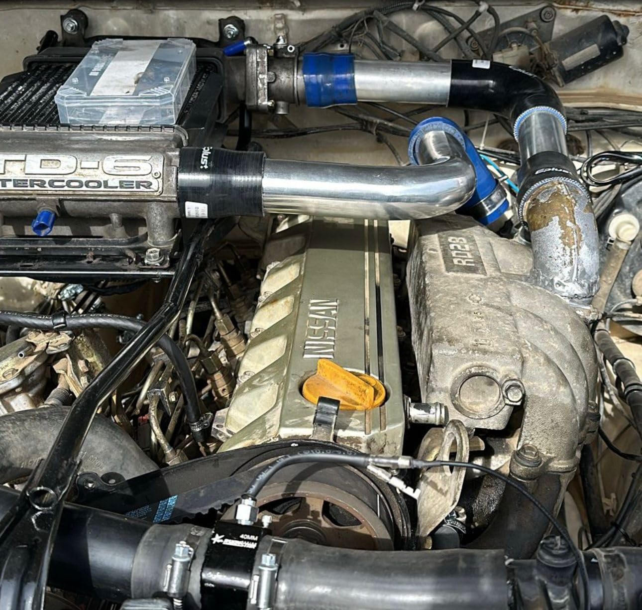 Kit de Tuberías y Manguitos para montar Intercooler de TD6, compatible con Patrol 260 RD28T RD28 Y60