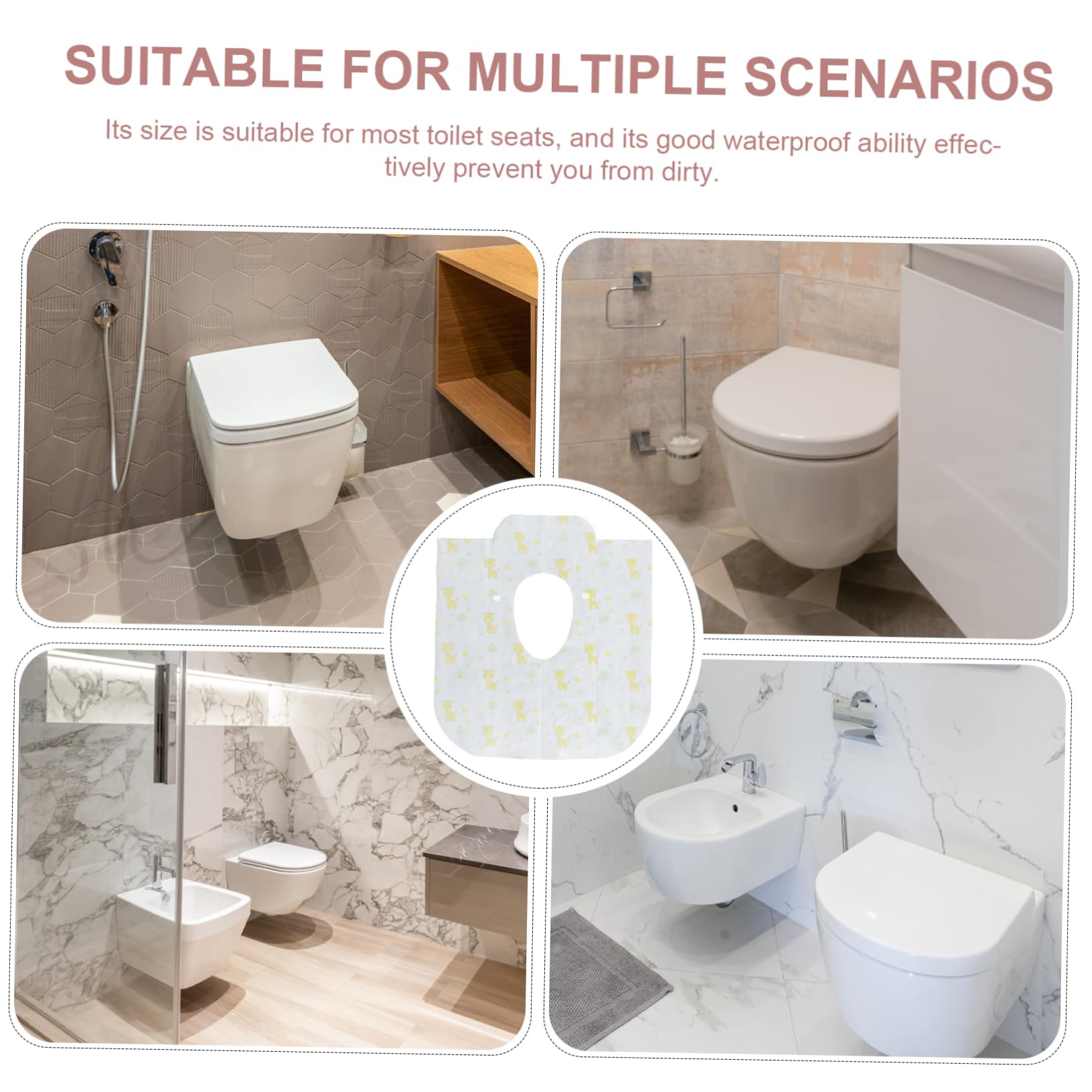 TOYANDONA 20pezzi Copriwater Monouso Impermeabili Pad Carta Igienica Per Toilette Portatile Per e Uso Domestico Protezione Igienica Per Bagni Pubblici e