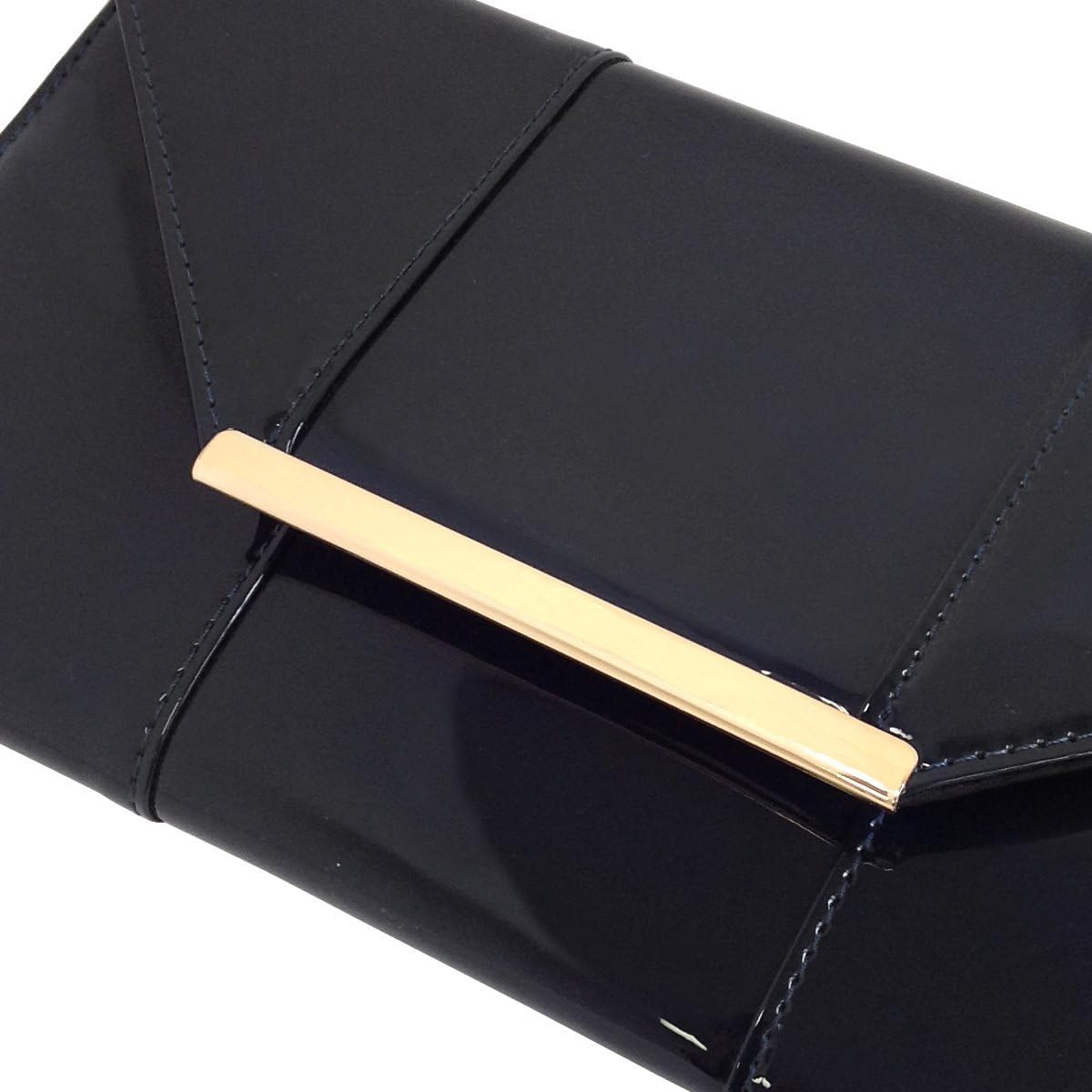 JNB Faux Patent Leather Envelope Candy Clutch - Image 6