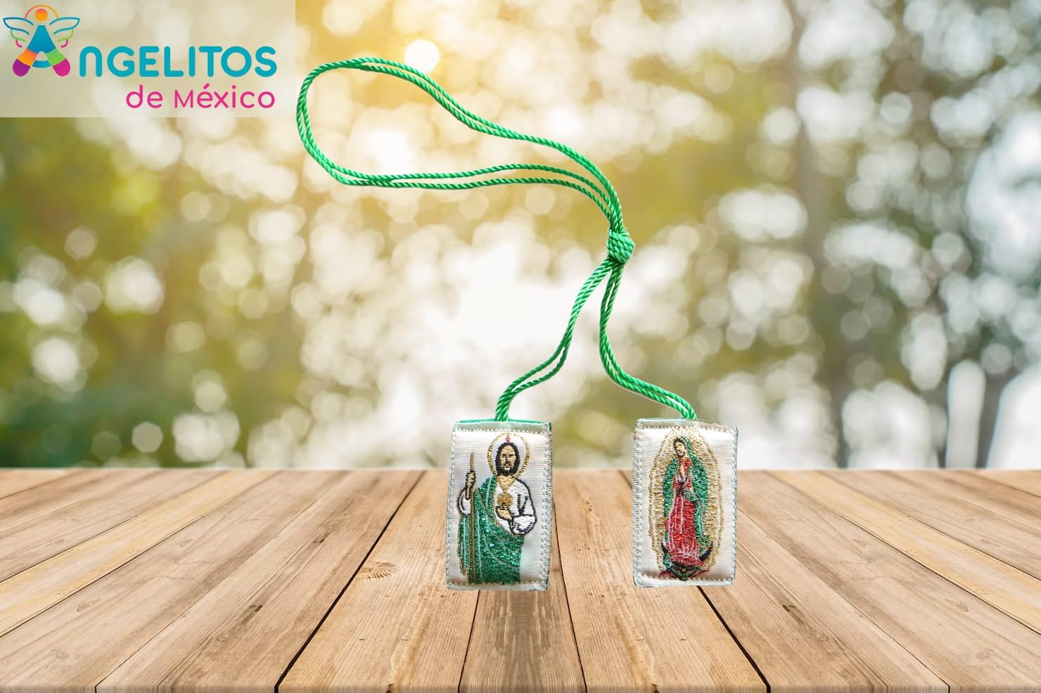 Angelitos de Mexico Escapulario De San Judas Tadeo con la Virgen  - Reverso y Sello de Pureza