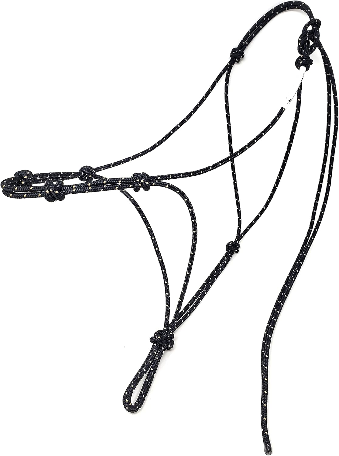 4 Knot Horse Rope Training Halter - 3/16" (5mm) Very Thin! Stiff Polyester Rope