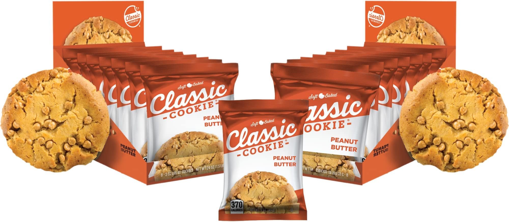 Classic Cookie Soft Baked Cookies, 8 Individually Wrapped Cookies Per Box