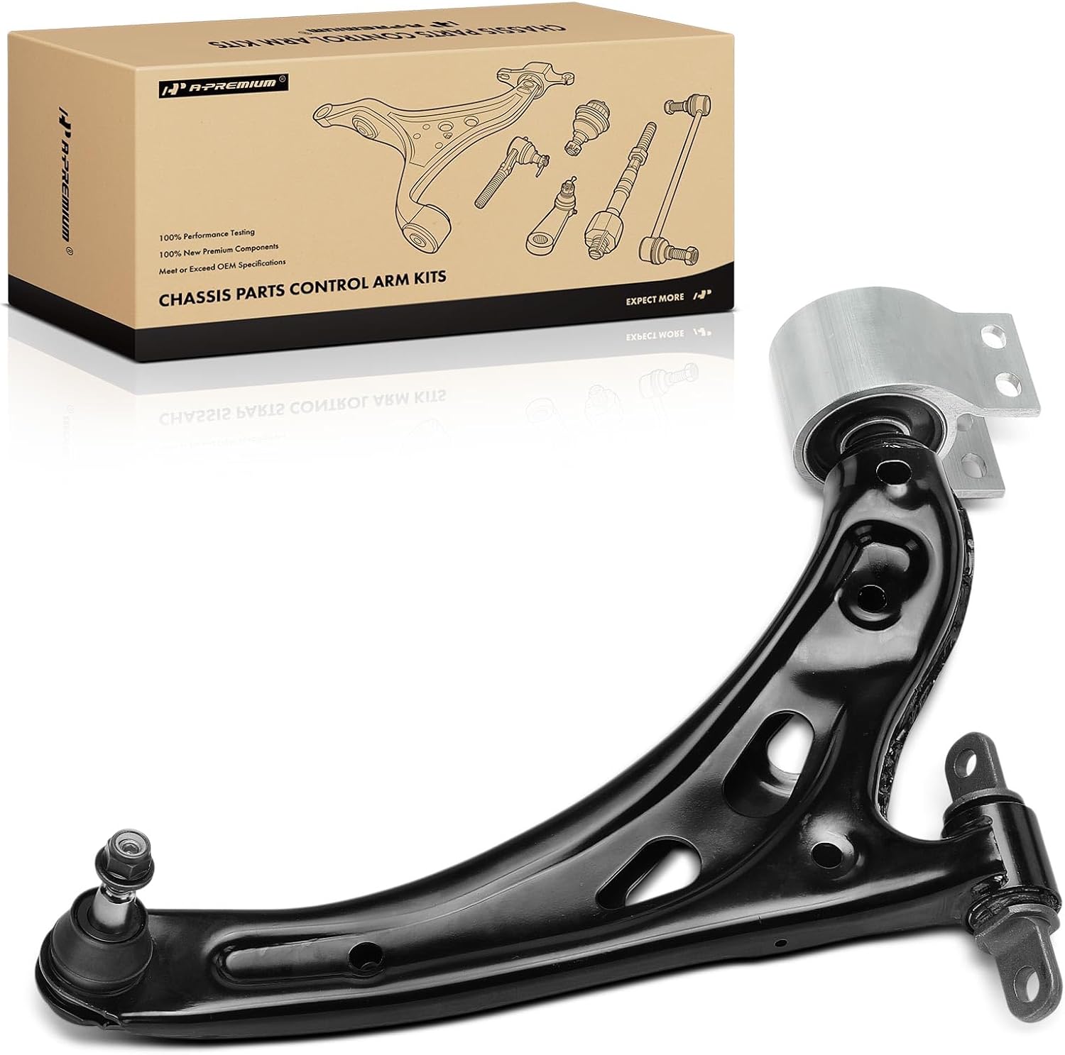A-Premium Front Right Lower Control Arm, with Ball Joint, Compatible with Chevrolet Traverse & Buick Enclave, 2018 2019 2020