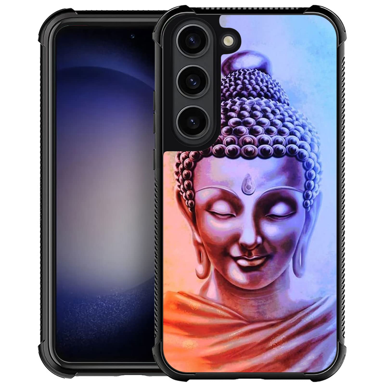 Goodsprout Compatible with Samsung Galaxy S23 Plus Case,Calm Panchen Buddha Statue Amazing Pattern Design Shockproof Anti-Scratch Hard PC Back Case for Samsung Galaxy S23 Plus Case