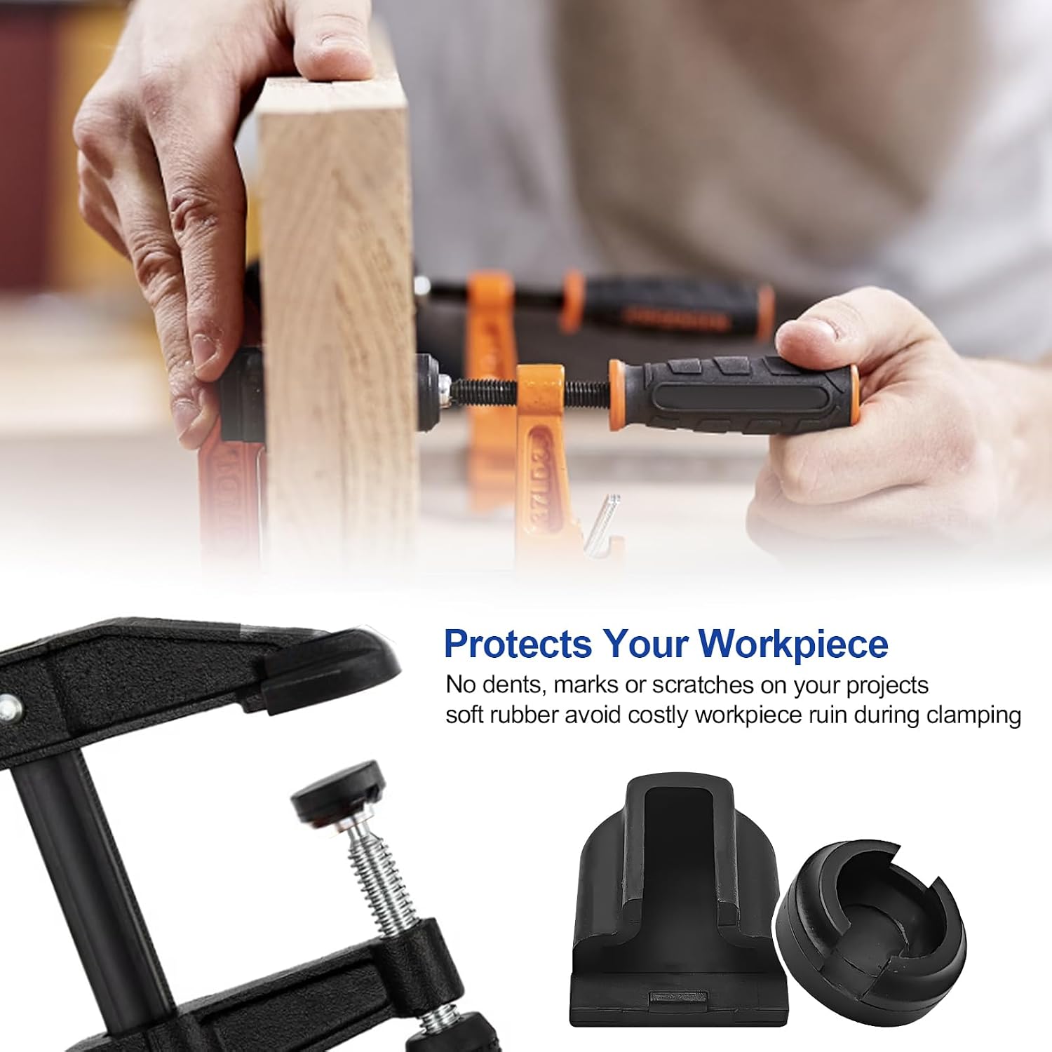 6 Sets 7437 Replace Clamp Pads Compatible With Pony Jorgensen Bar Clamp