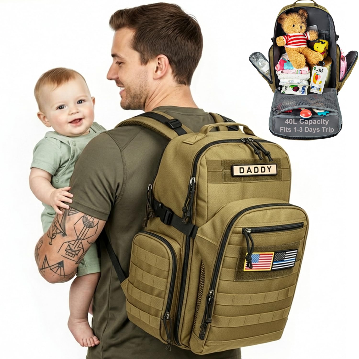 MIRACOL Baby Diaper Bag for Dad