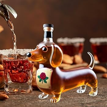 Amazon.co.jp: 装飾的なダックスフンド型の酒瓶 - 透明なアルコール