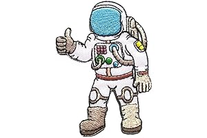 Astronaut: A Journey to Space Embroidered Iron-On Patches (Set of 6)