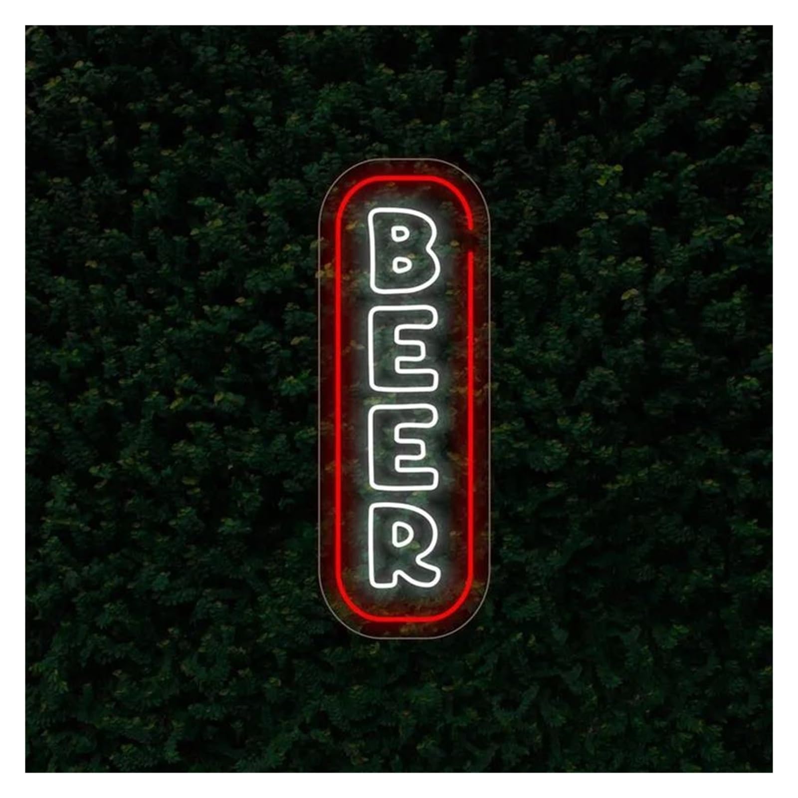 LEMST Signs Lamp Beer Neon Sign, Beer Store Welcome Neon Light, Home Bar Pub Club Business Signs 50x18cm(Red)