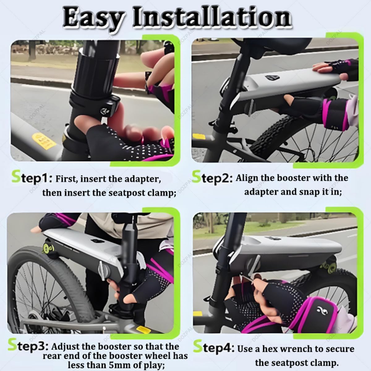 Elektrischer Fahrrad-Booster – Geschwindigkeitssteigerung für Fahrräder, Umrüst-Kit für das Hinterrad (City-, Trekking-, Mountain- & Falträder), App-Steuerung, 4 Unterstützungsstufen B