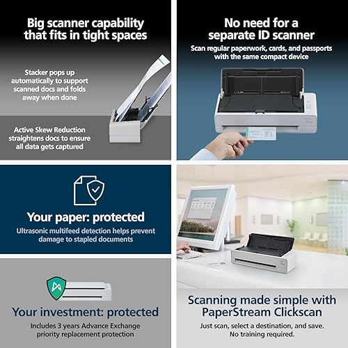 Miniatura 4 de Fujitsu RICOH fi-800R Ultra-Compact, Color Duplex Document Scanner with Dual Auto Document Feeders (ADF)