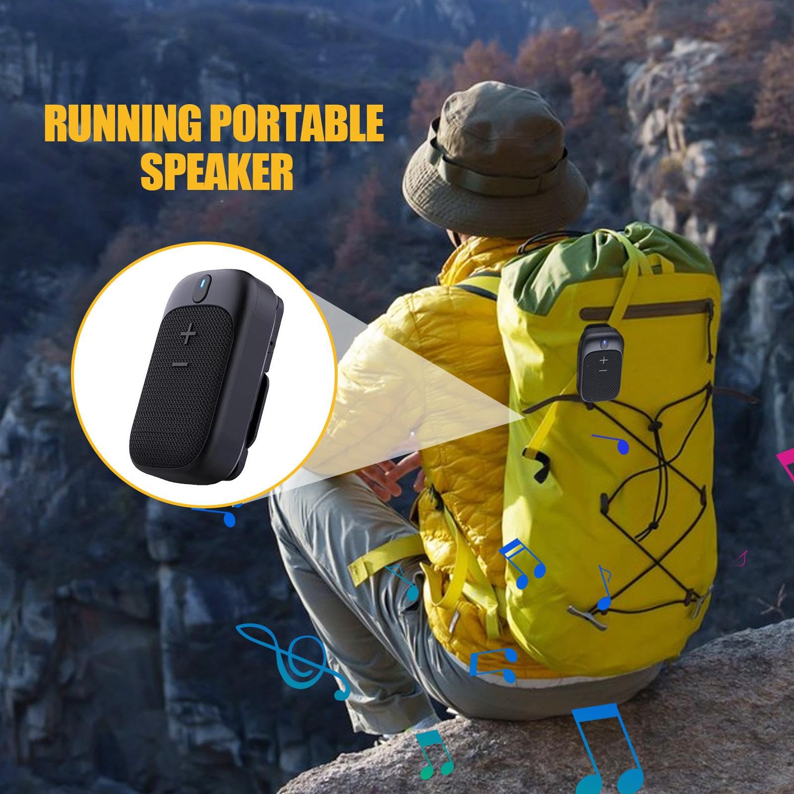 Genérico Altoparlante impermeabile portatile: altoparlante da doccia | portatile con bassi stereo, classificazione impermeabile, design compatto con , 10 ore di durata della batteria | Attività