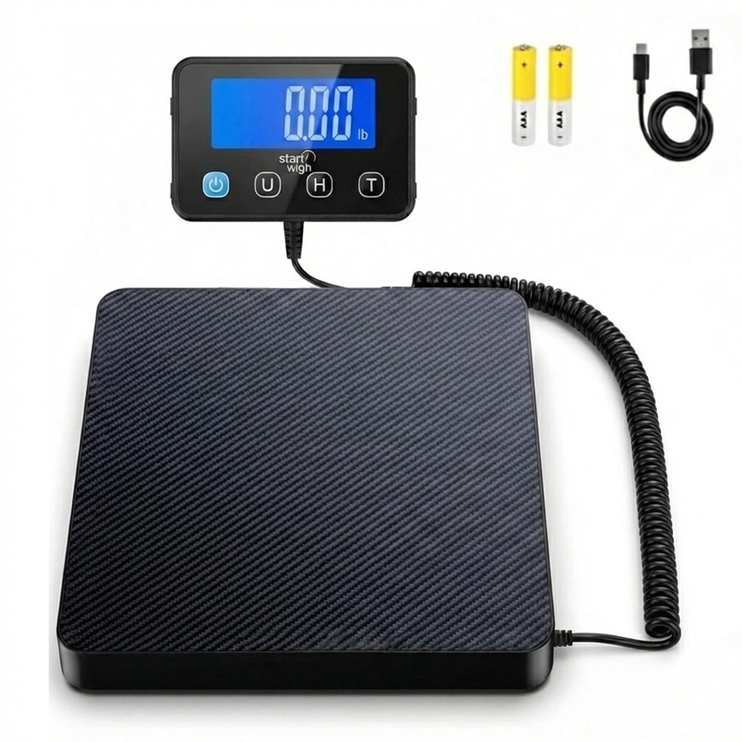 Smart Weigh Digital Postal Shipping Scale, Heavy Duty, 440 lb Capacity, 6 oz Readability, Hold & Tare Function, Stainless Steel Platform