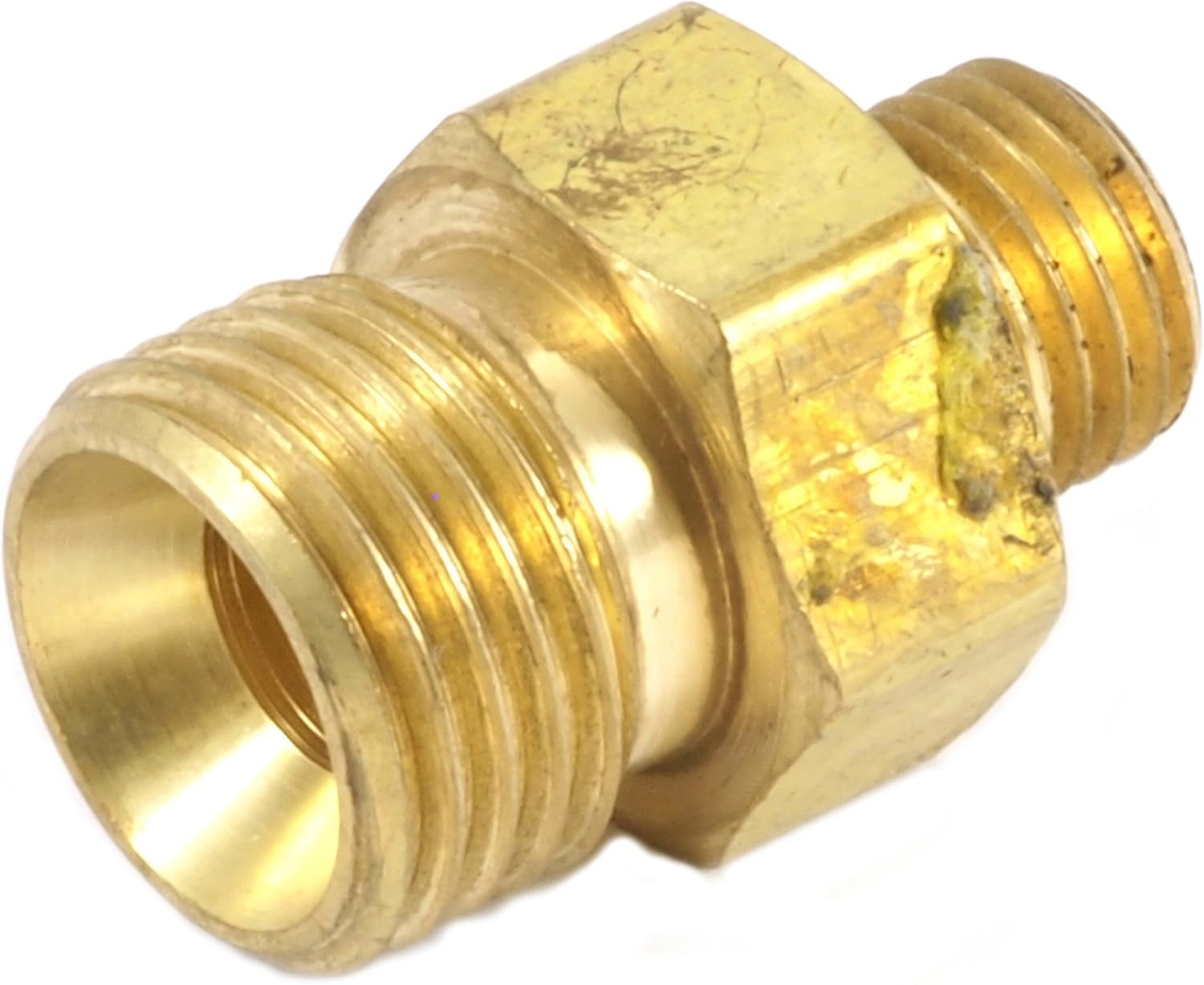 Forney 86150 Oxygen Acetylene Brass Fitting, Oxygen Hose Coupler, Adapter A to B Oxygen Side
