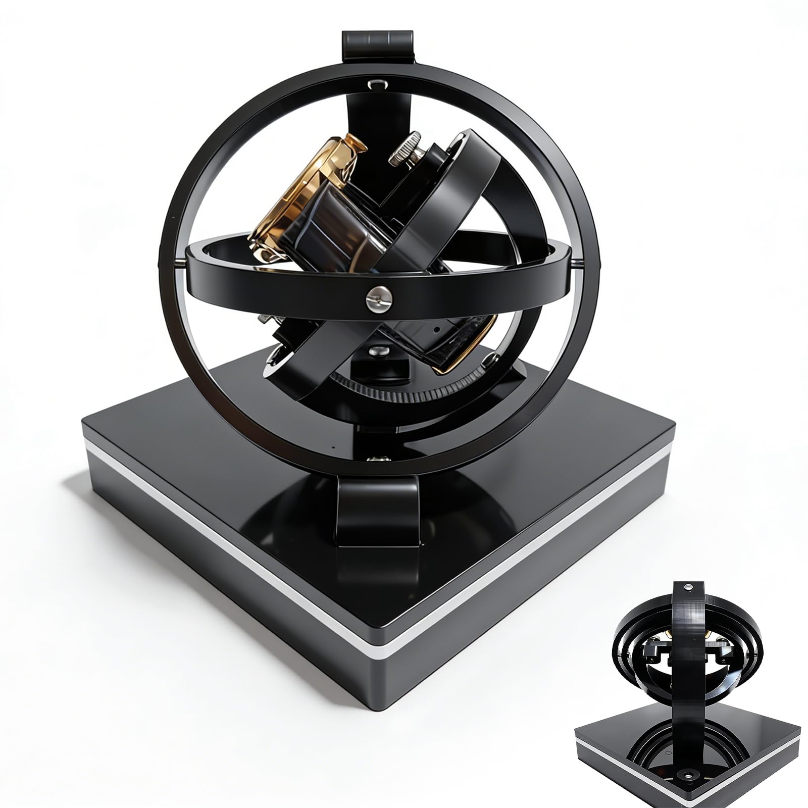 Remontoir Montre Automatique Rotatif avec Minuterie Support Mouvement pour Montres Automatiques